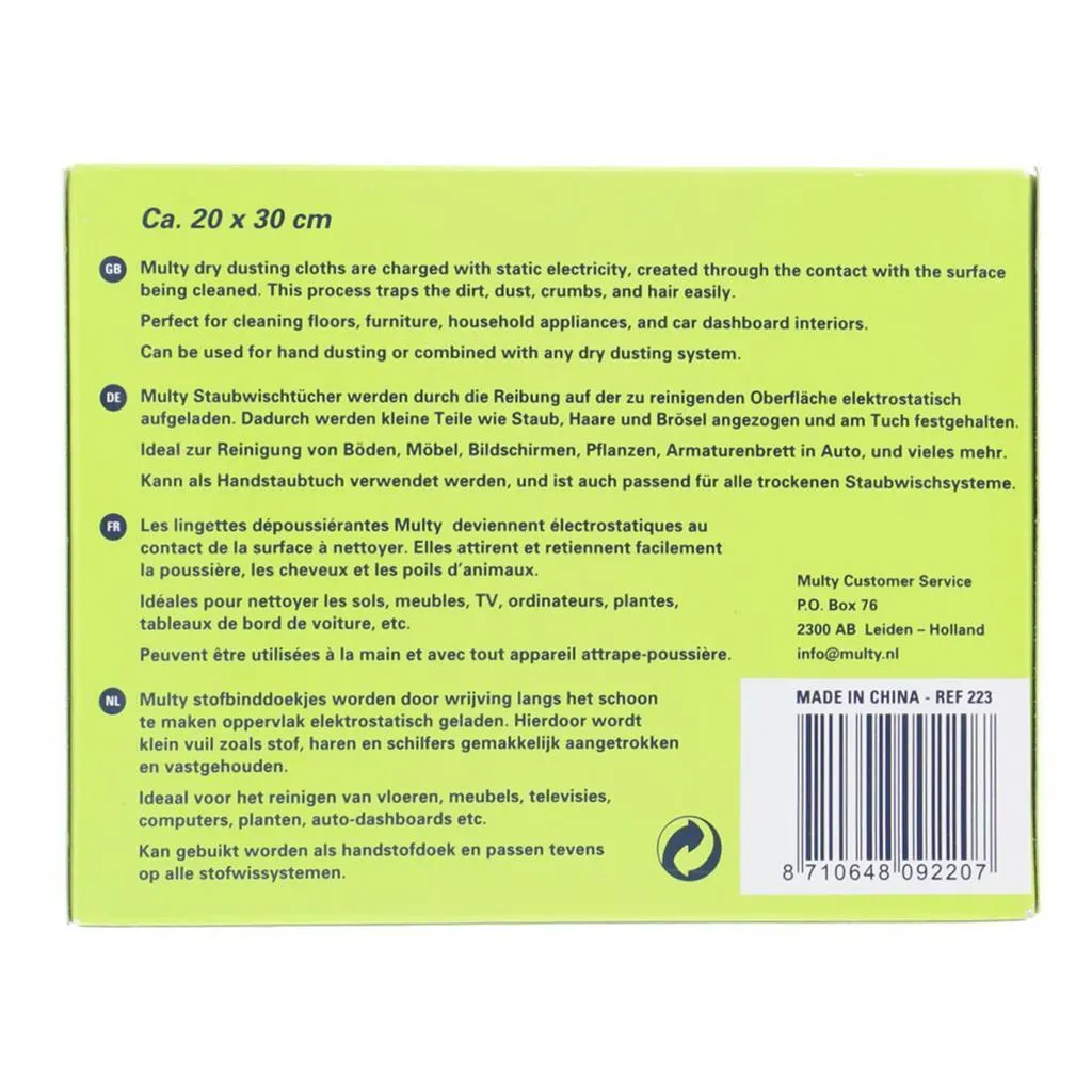 Lingettes Difuzed Multy anti-poussière haute densité en pack de 20 unités - 3