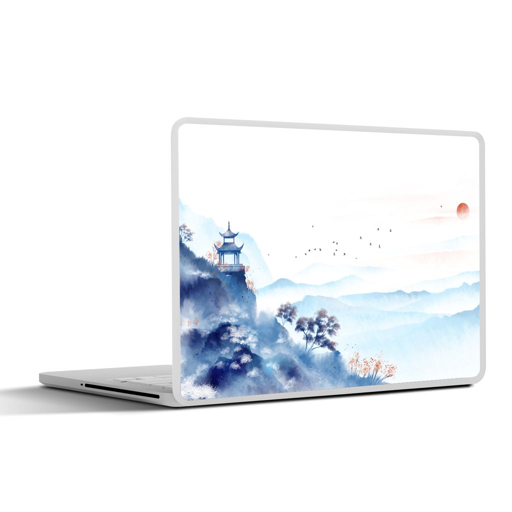 MuchoWow Laptop Aufkleber Sticker Cover Malerei - Ölfarbe - Natur 31x22.5 cm - Laptop-Deko