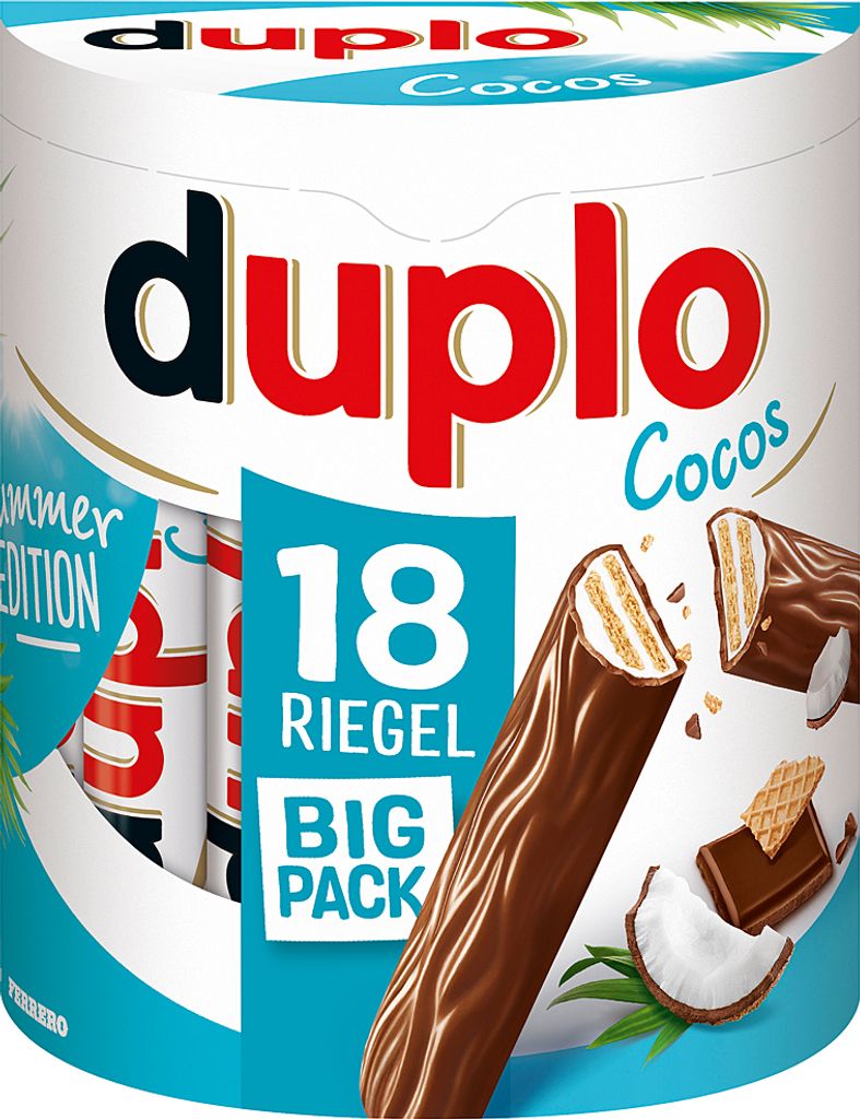 Duplo Plnotučné kokosové oplatky 18 tyčinek s kokosovým Obrázek produktu 