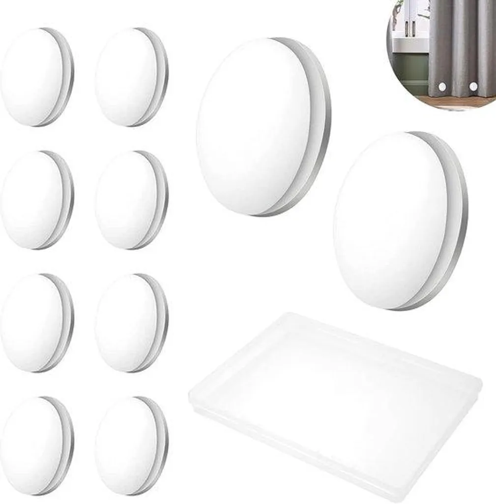 Aimants de rideau de douche puissants - 10 poids ronds avec coque silicone