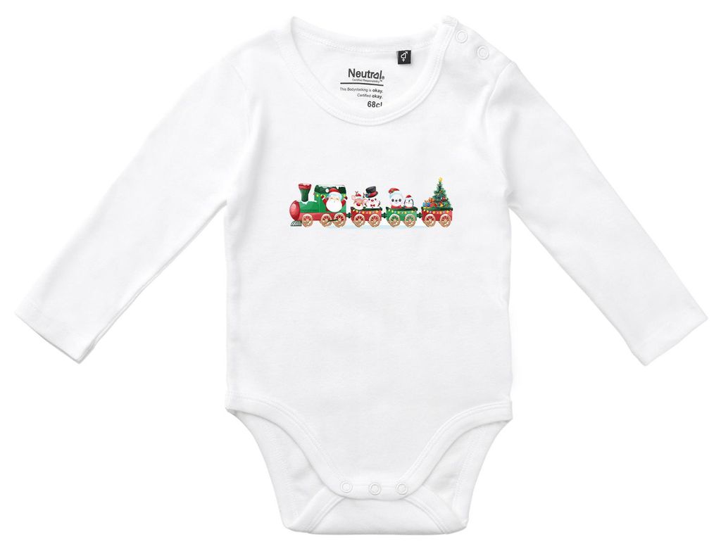 Huuraa Baby Body Weihnachtszug Weihnachten 80 White  Produktbild 