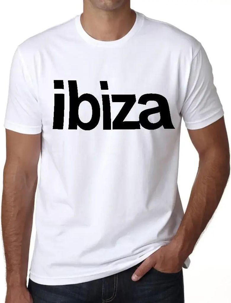 Herren Grafik T-Shirt Ibiza Touristenattraktion – Ibiza Tourist Attraction – Öko-Verantwortlich Vintage Jahrgang Kurzarm Lustige Druck Geburtstag