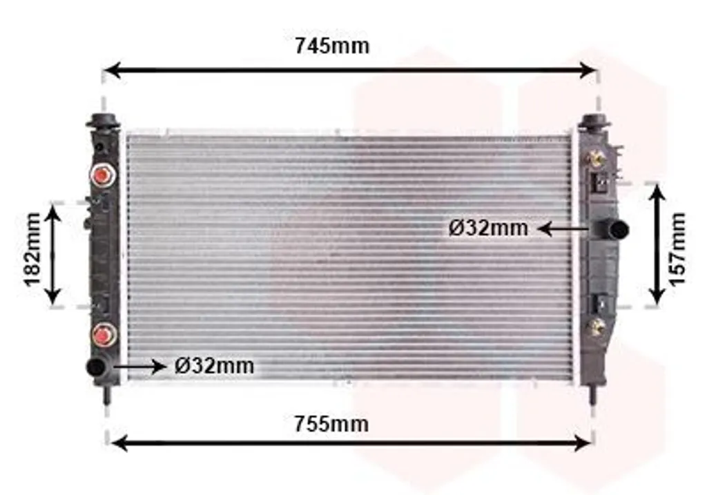 Radiateur moteur VAN WEZEL 07002054 pour CHRYSLER 300 M (LR) Berline