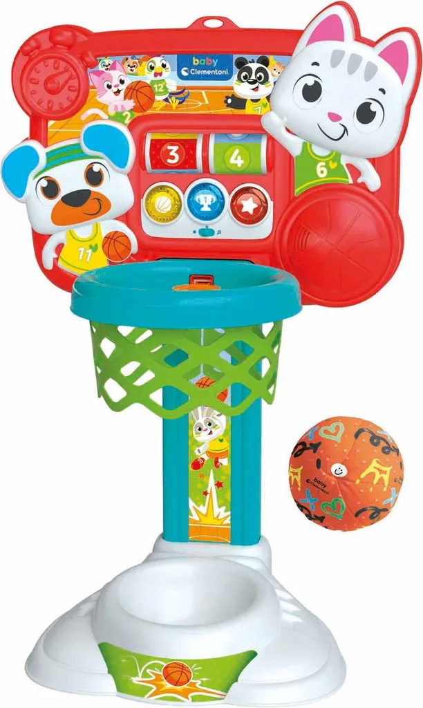 Baby Clementoni Aim and Shoot Basketball : Panier de Basket Interactif