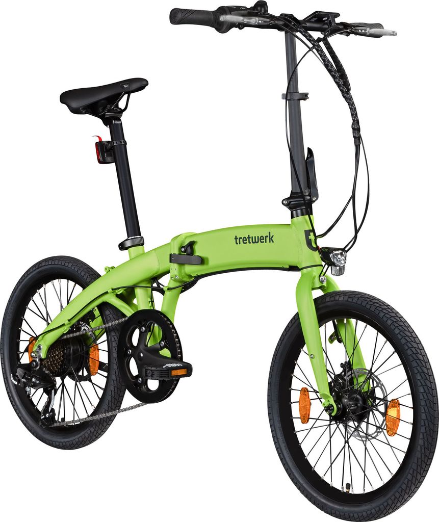 Tretwerk Akimbo Plus E Bike 20 Zoll Klapprad Elektrofahrrad 360Wh 155 - 190 cm hellgrün