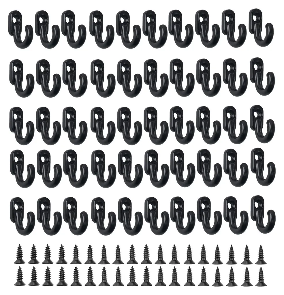 Mini crochets robustes 17mm noirs avec vis pour suspension de bijoux