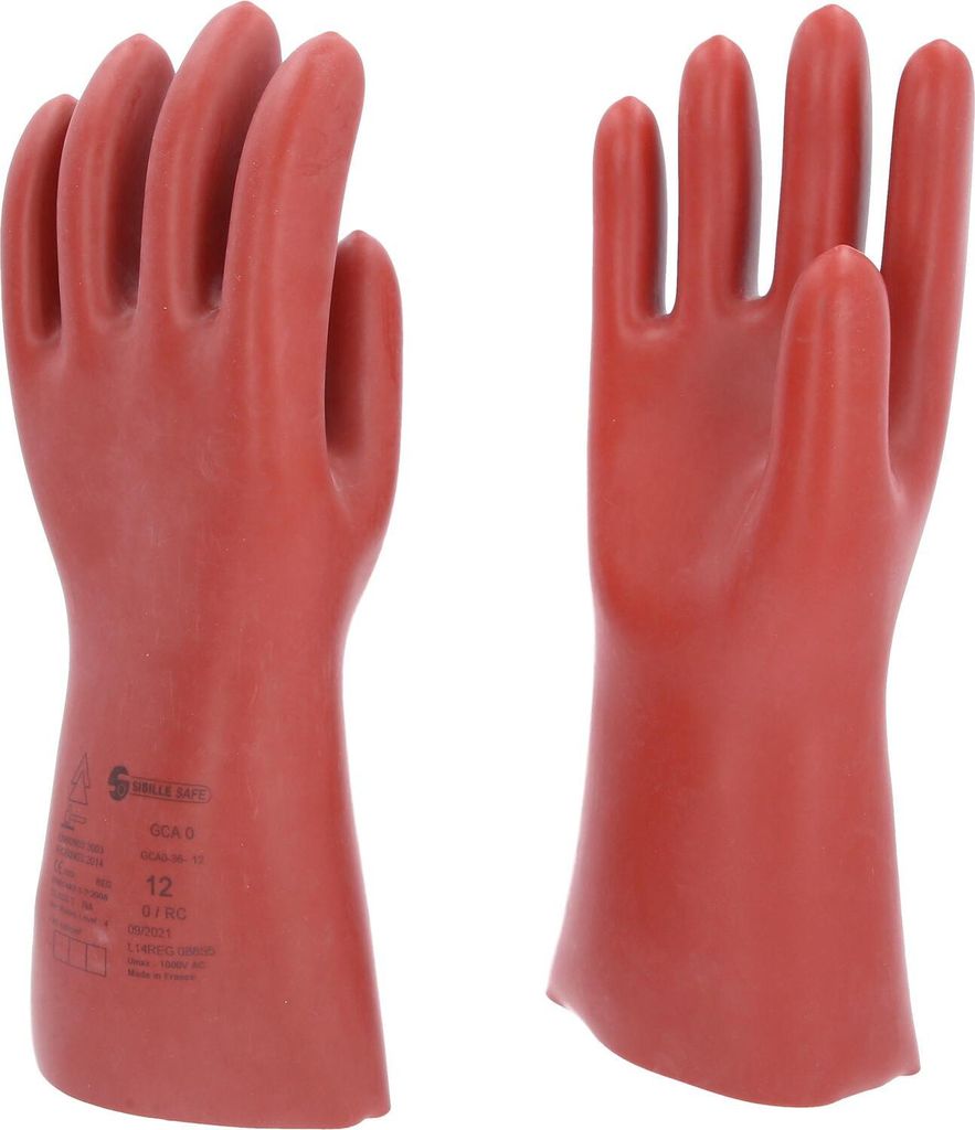 KS-Tools 117.0089 Elektriker-Schutzhandschuh mit S chutzisolierung, Größe 12, rot