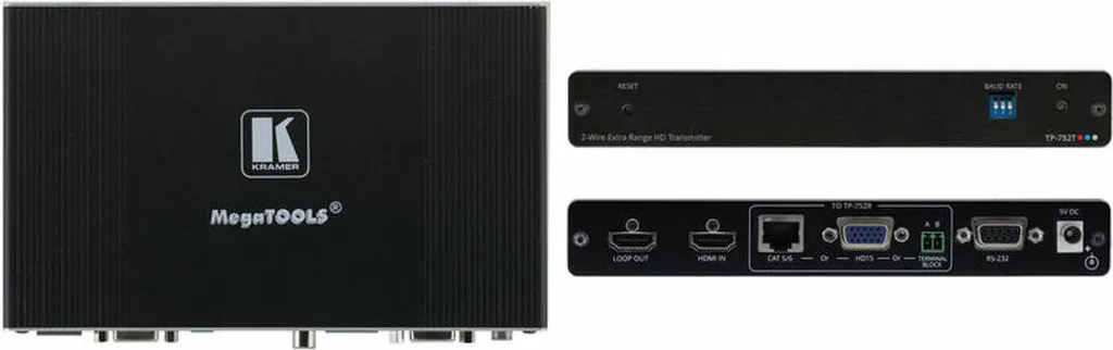 Kramer TP-752T Émetteur KVM Haute Performance via HDBaseT - Noir