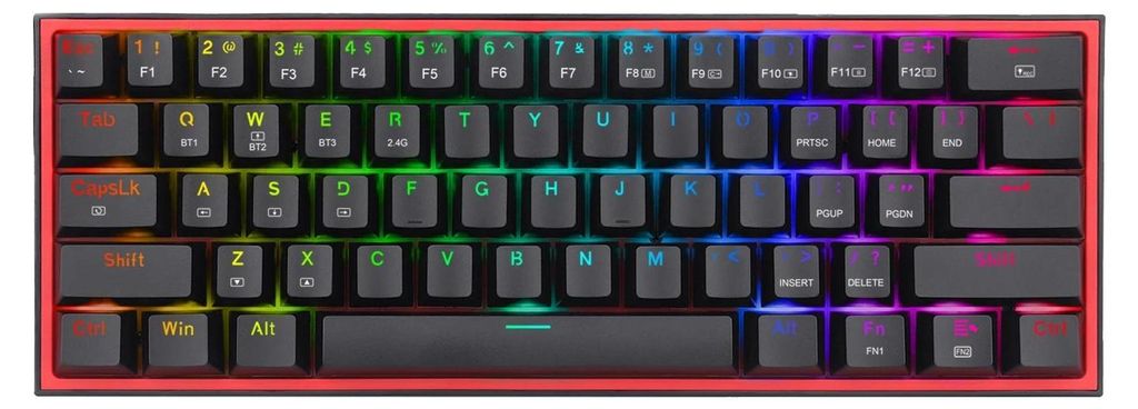 REDRAGON K616 Fizz Pro white/pink, Káblový a bezdrôtový, Obrázok produktu 