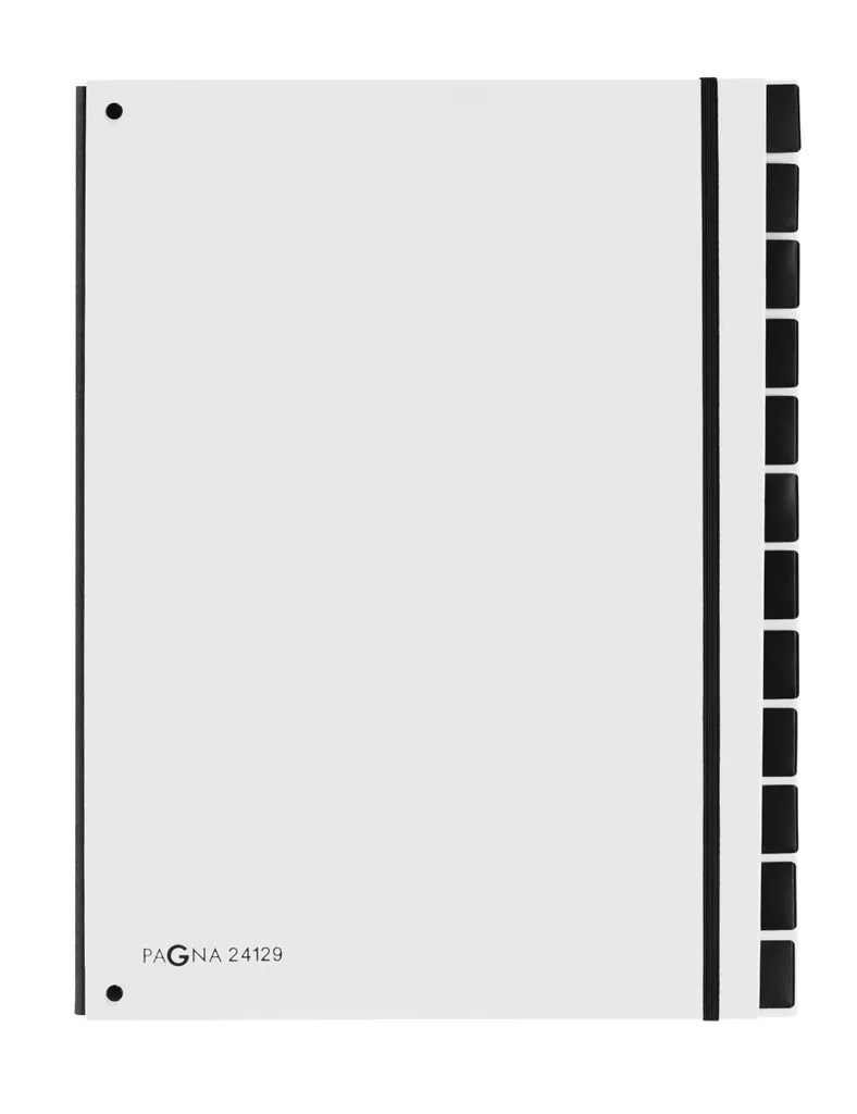 Trieur à compartiments Pagna blanc avec élastique pour documents A4 Trend