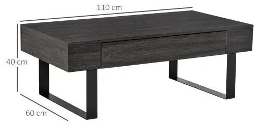 Table basse moderne structure renforcée et grand coffre de rangement Bois