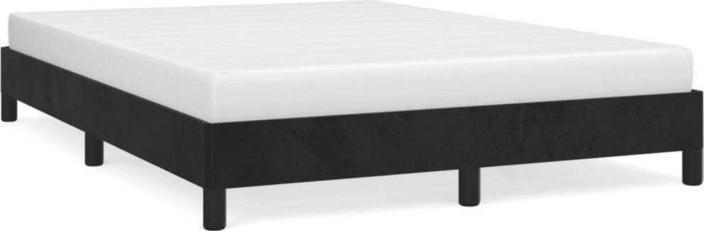Bettgestell ohne Matratze Schwarz 140x200 cm Samt