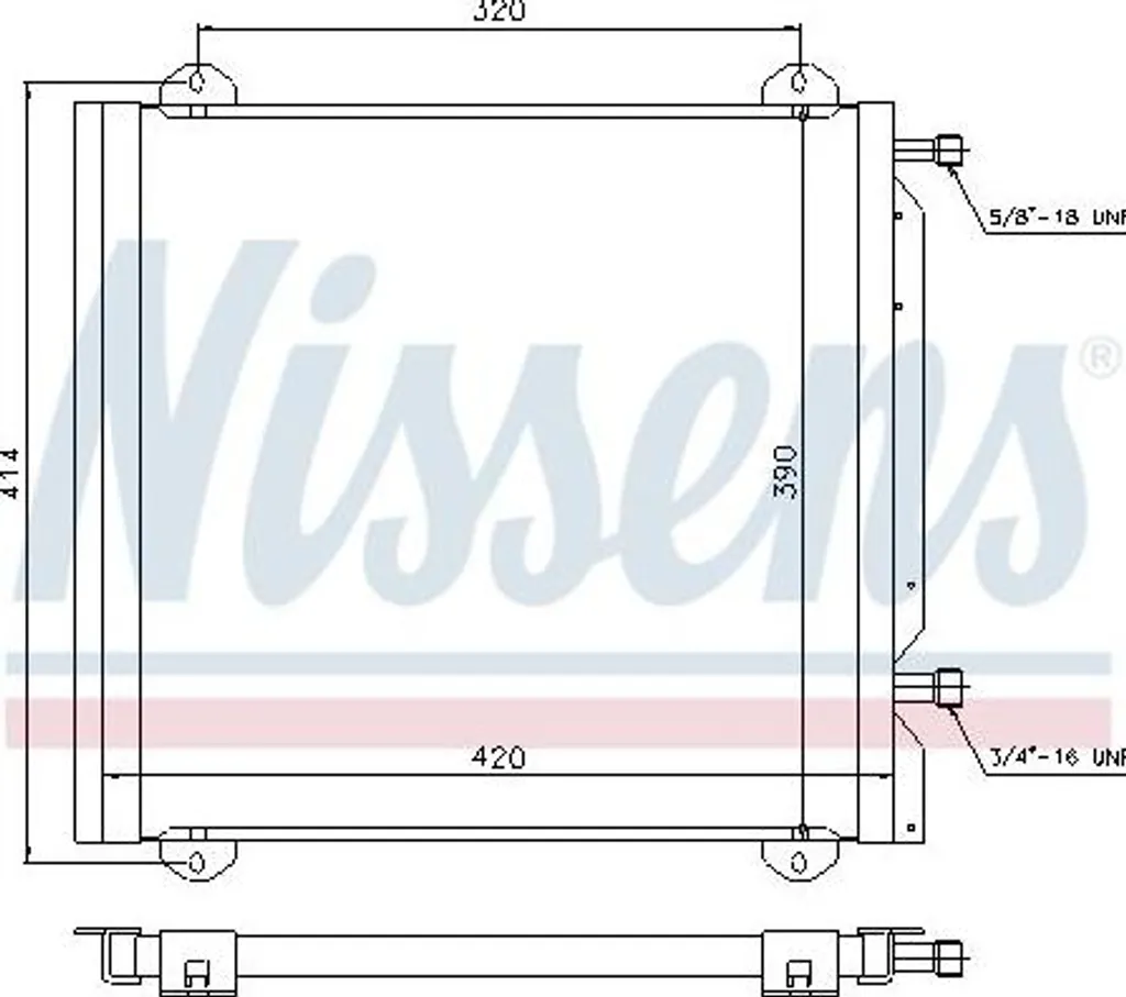Nissens 940026 Condenseur de Climatisation OE 7700428315 pour Twingo