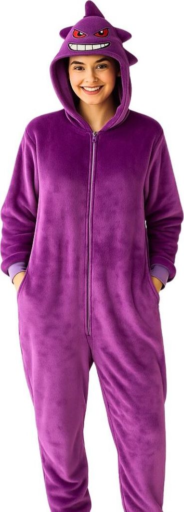 Pigiama Onesie Kigurumi Costume per Adulti Viola Pokemon