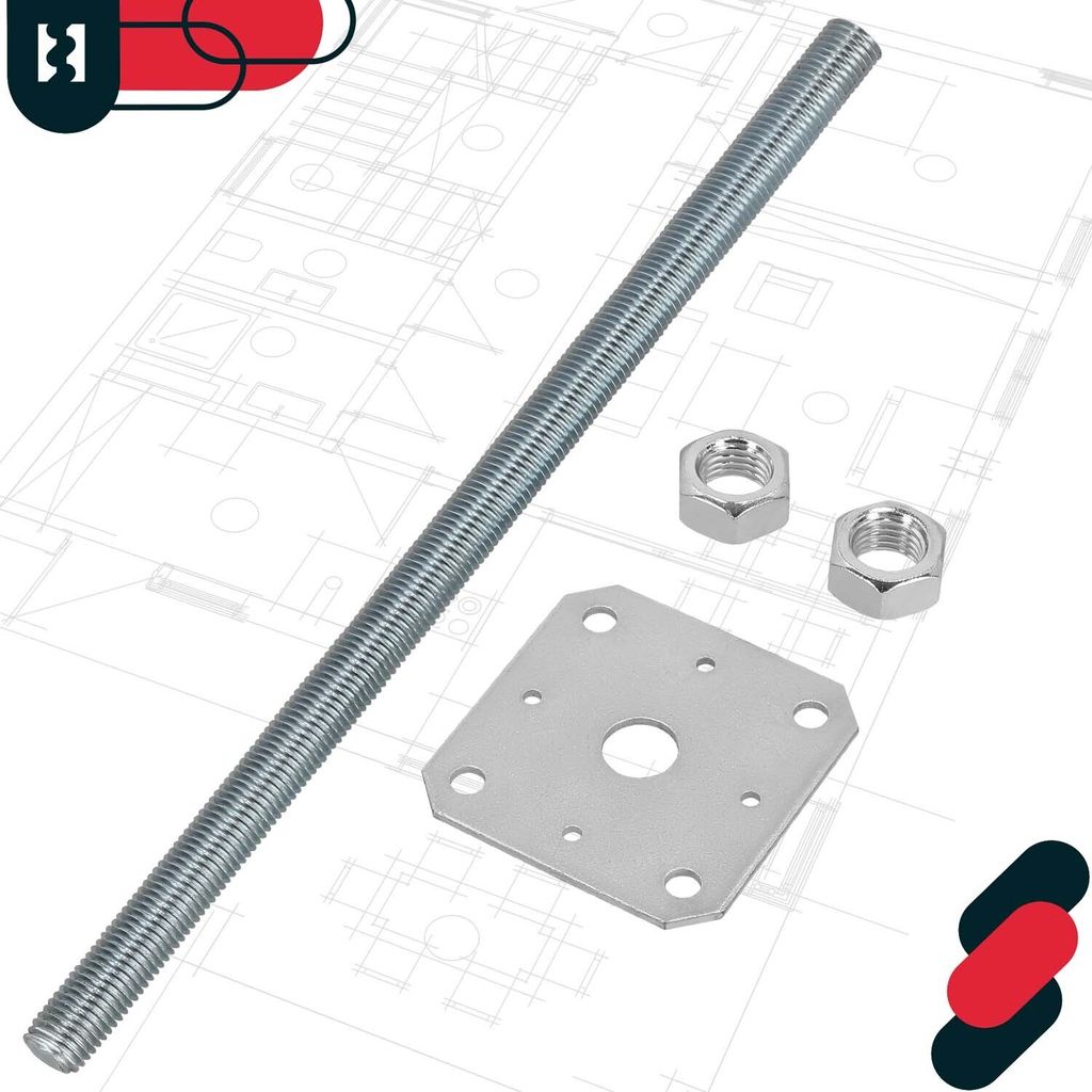 KOTARBAU® Základňa stĺpa 110 x 110 x 500 mm Závit M24 mm so Obrázok produktu 4