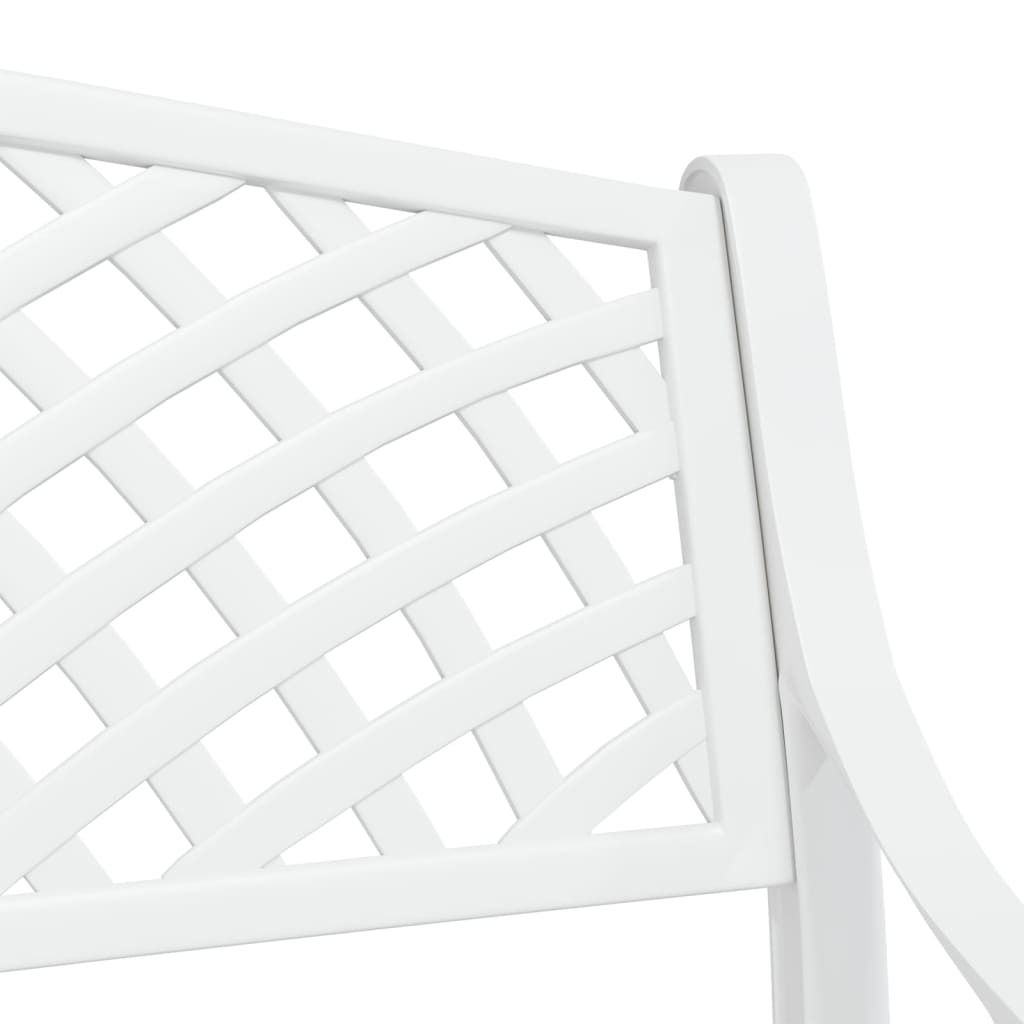 vidaXL Zahradní lavice 102 cm z litého hliníku, bílá Obrázek produktu 6