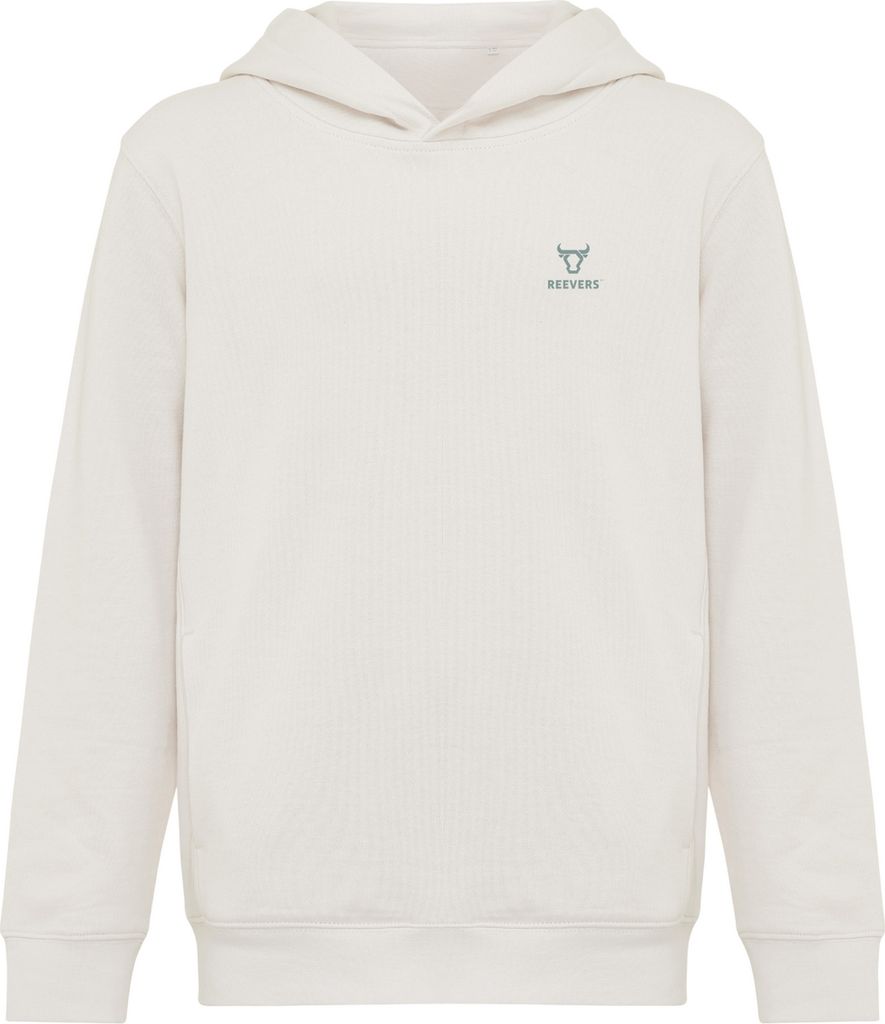 Iqoniq - "Yengo" Kapuzenpullover Seitentasche für Kinder XD998 (158-164) (Elfenbeinweiß)