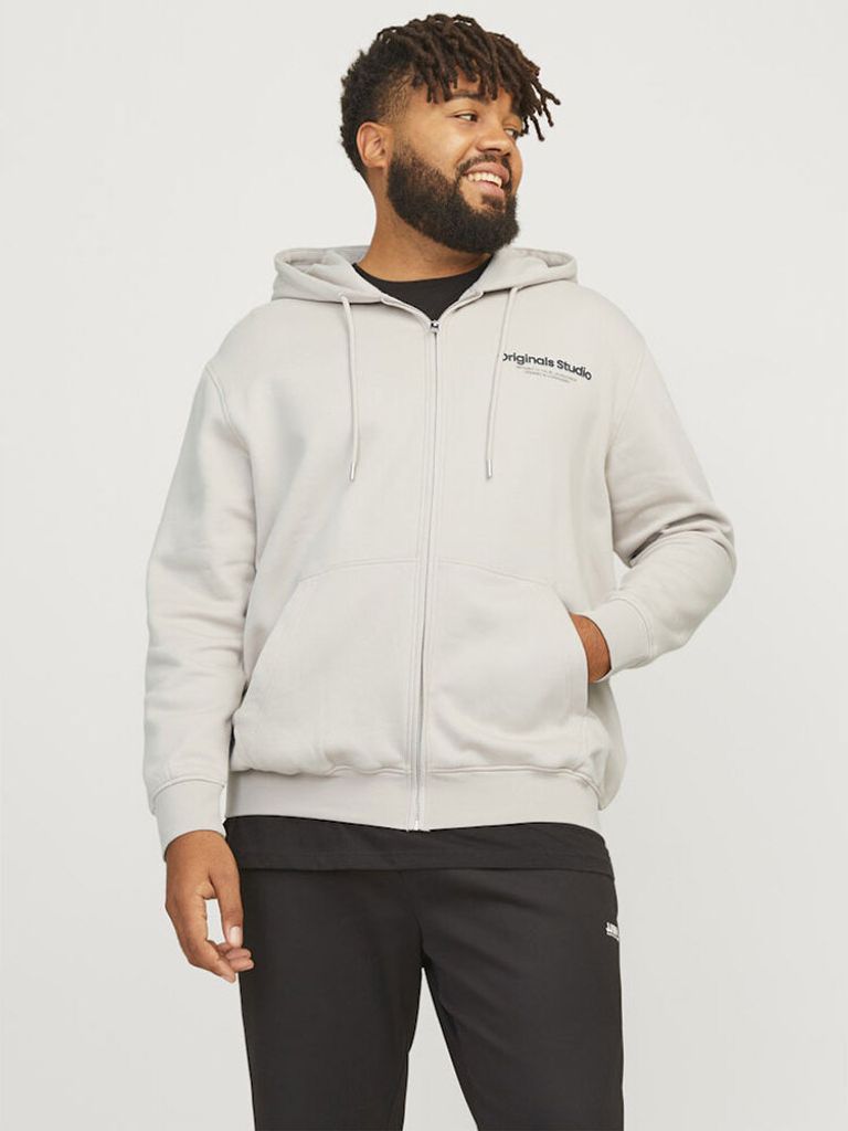 Jack & Jones Vesterbro Plus Reißverschlusspullover Weiß 8XL Mann Weiß 8XL