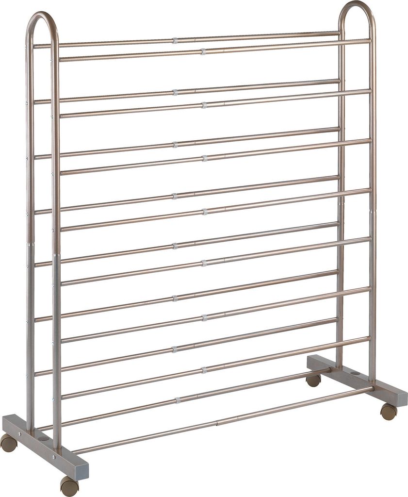 WENKO Schuhe Regal ausziehbar Schrank 42 Paar Rollen Zimmer Flur Aufbewahrung