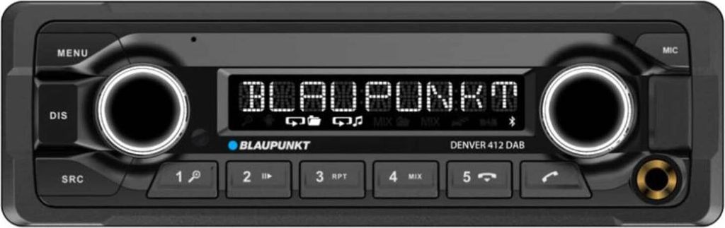 Blaupunkt Denver 412 DAB | 12 V | DAB+/FM | Bluetooth | 1-DIN Autoradio