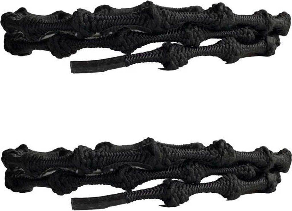 Elastische Triathlon Schnürsenkel mit Knoten - Schwarz - 100 cm