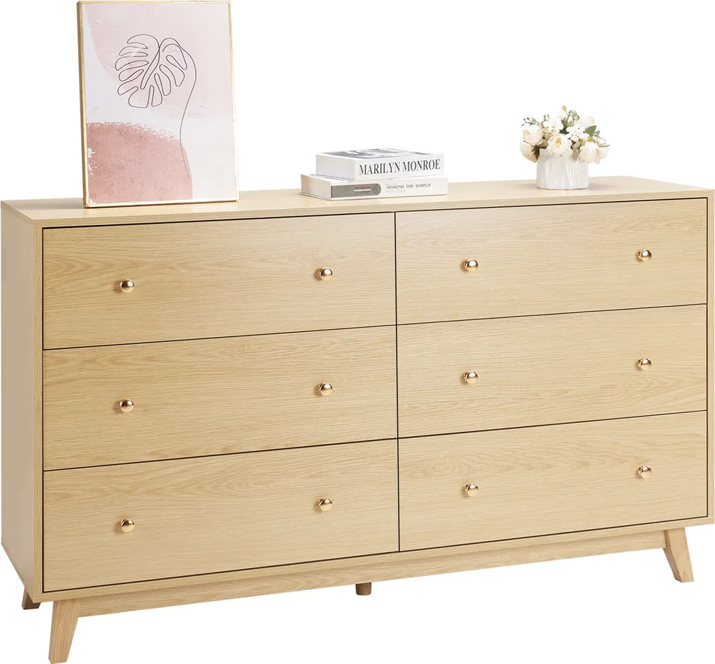 Organiseur commode pour chambre et salon 6 tiroirs style minimaliste