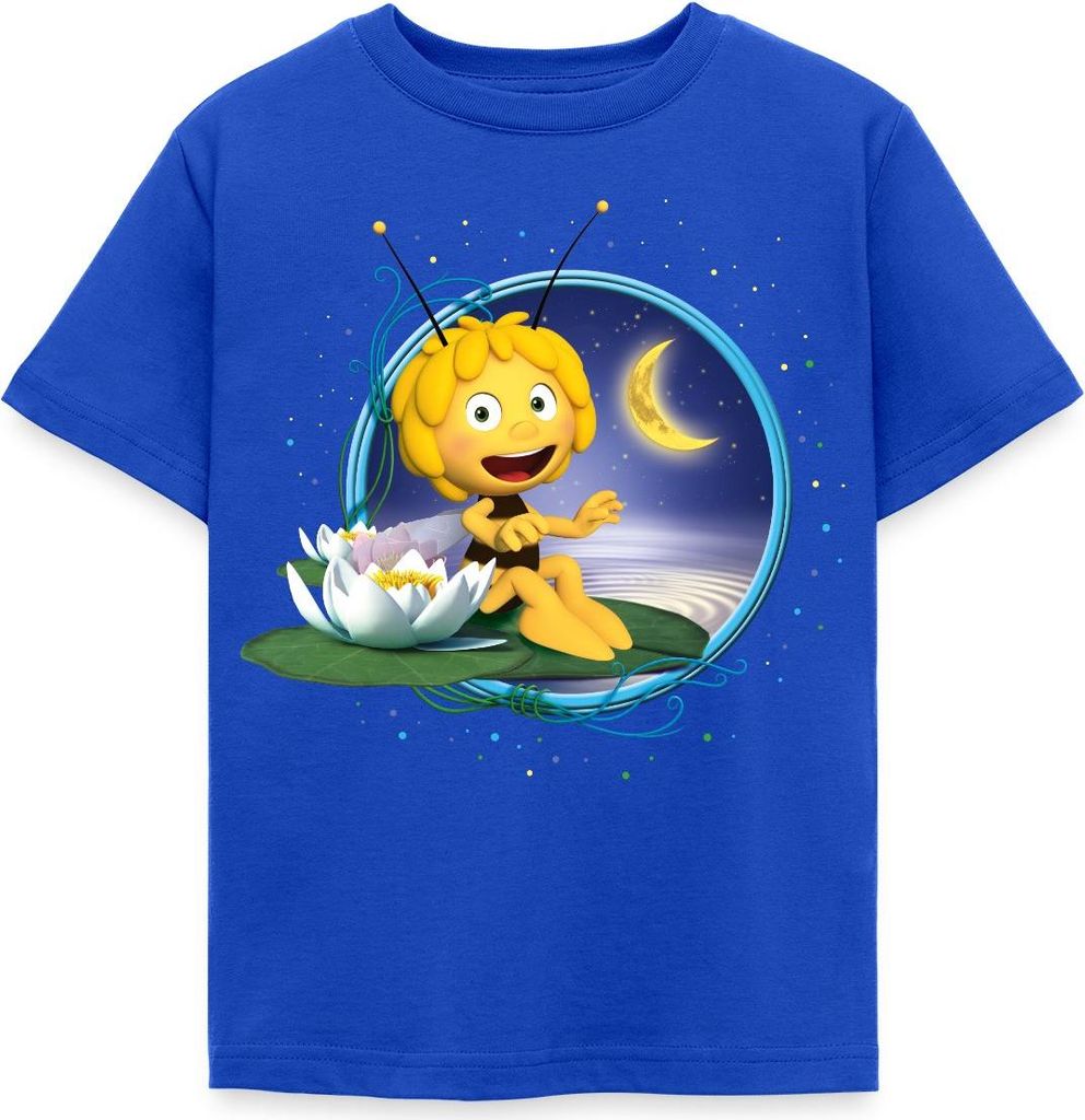 Spreadshirt Biene Maja Mondschein Kinder T-Shirt, 110/116 (5-6 Jahre), Royalblau
