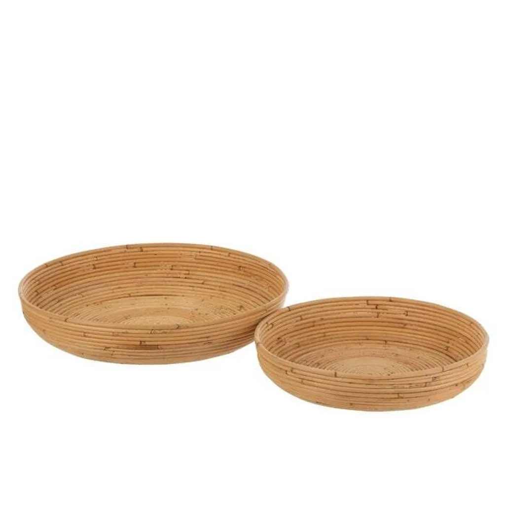 Set 2 Coupes Rotin J-Line pour Centre de Table et Décoration Bohème