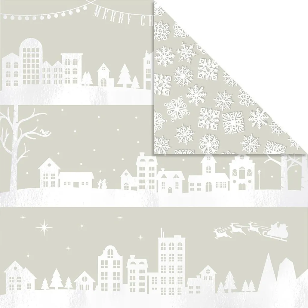 Set 3 Fogli Carta Natale ViviGade 30,5x30,5cm 180g per Scrapbooking