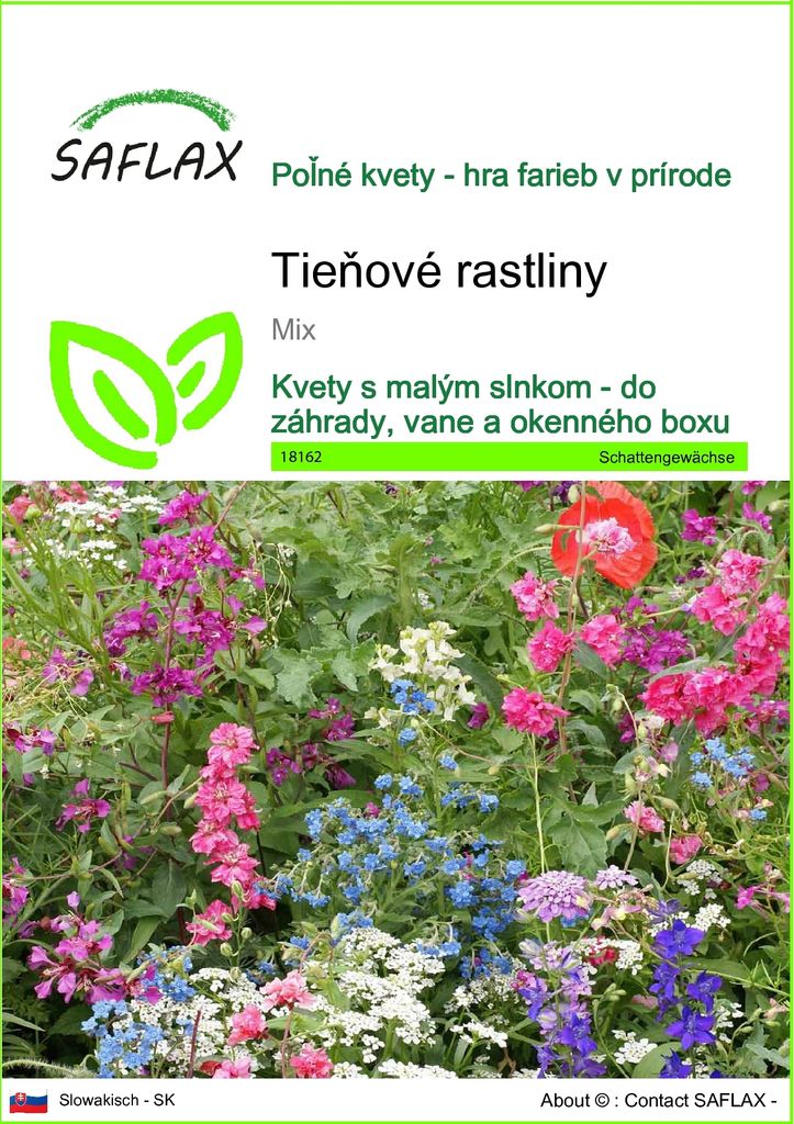 SAFLAX - tieňové rastliny - Mix - 1000 Semená Obrázok produktu 