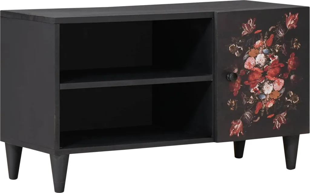 Armadietto Multicolore 80x31,5x46 cm Legno Mango Massiccio Vintage