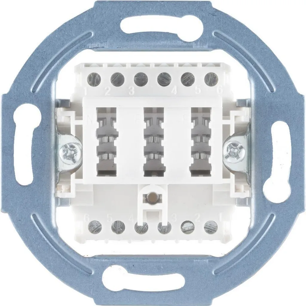 Prise de raccordement téléphonique TAE NFN encastrable S/CONN RAL 9010