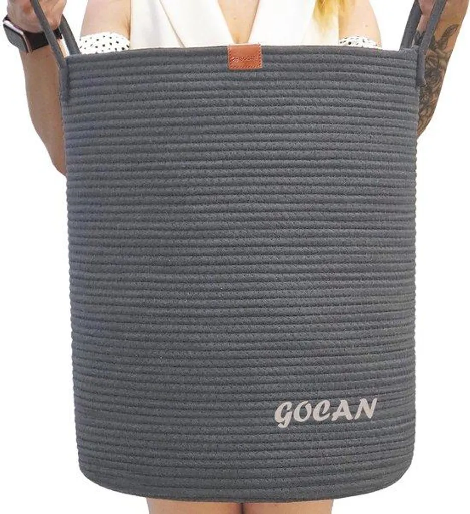 Gagnez de la Place avec ce Panier à Linge Rigide Gris Anti-Affaissement