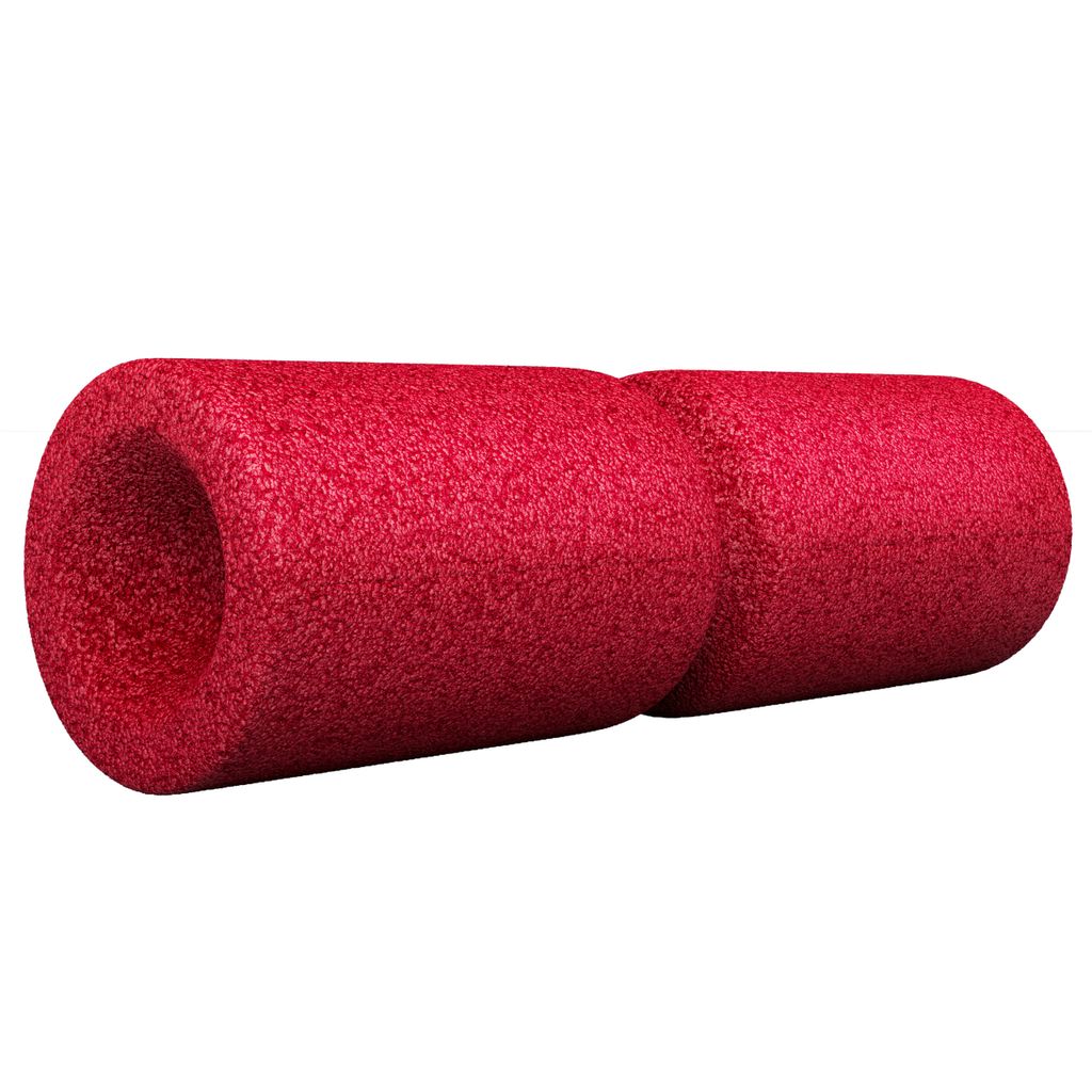 GORILLA SPORTS Faszienrolle - mit Umlaufrille, 38 cm, Hochdichter Schaumstoff, Rot - Foam Roller, Massagerolle für Rücken, Beine, Wirbelsäule