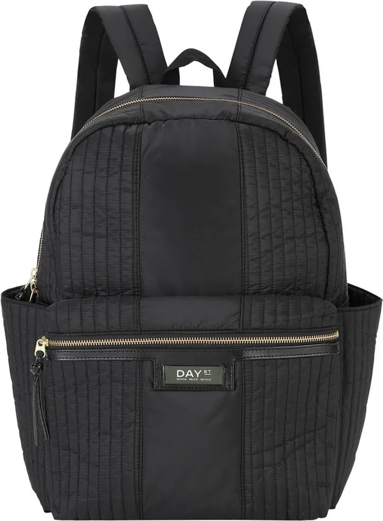 DAY ET Gweneth Quilt sac à dos matelassé noir avec rangement ordinateur