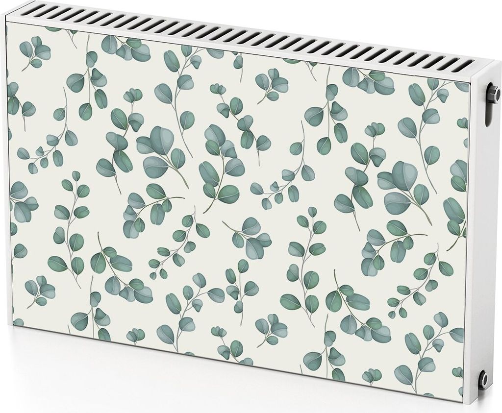 Grüne Blätter – Magnetische Heizkörperabdeckung – 90x60 cm – Magnet Heizkörperabdeckung – 3D Würfel – Heizkörperverkleidung – Mag...