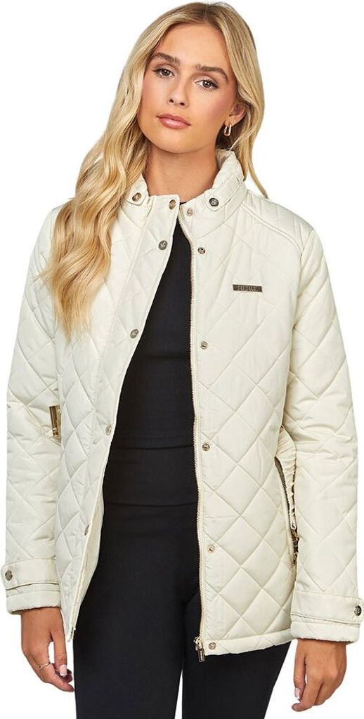 Siksilk Belted Quilted Jacke Beige S Frau Beige S