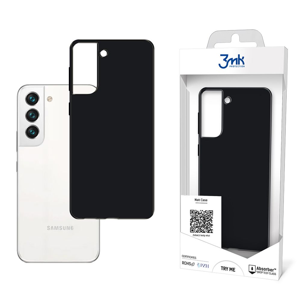 3MK Matt Case, Mantelhülle, Samsung, Samsung Galaxy S22 5G, 15,5 cm (6.1"), Schwarz