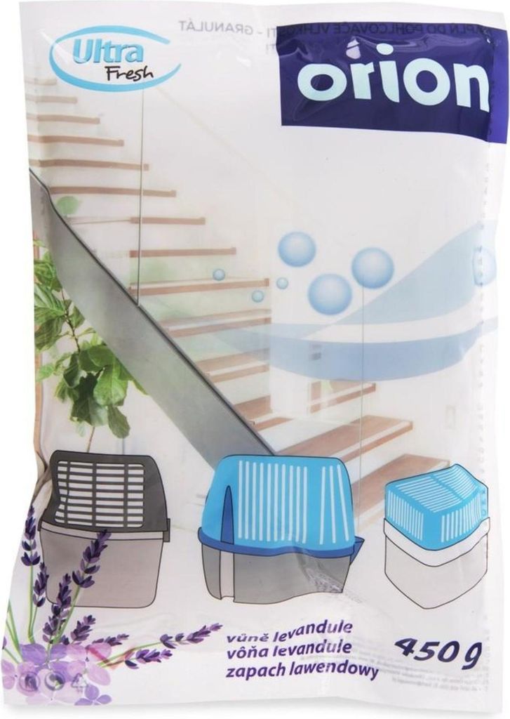 Orion | Luftentfeuchter Nachfüllpack - 450 G - Lavendelduft - Granulat - Bis zu 20 m²