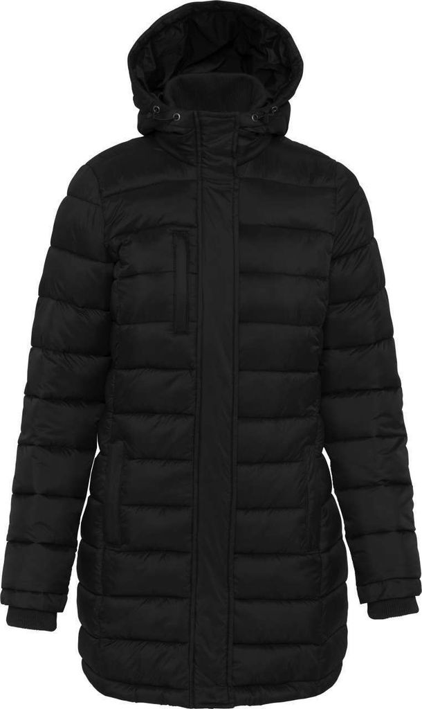 Kariban Damen Steppmantel Steppjacke Wintermantel Winterjacke, Größe:XS, Farbe:Schwarz