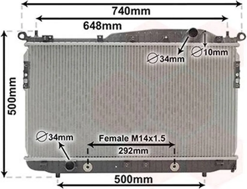 Radiateur moteur VAN WEZEL 81002135 pour CHEVROLET Epica et DAEWOO Tosca