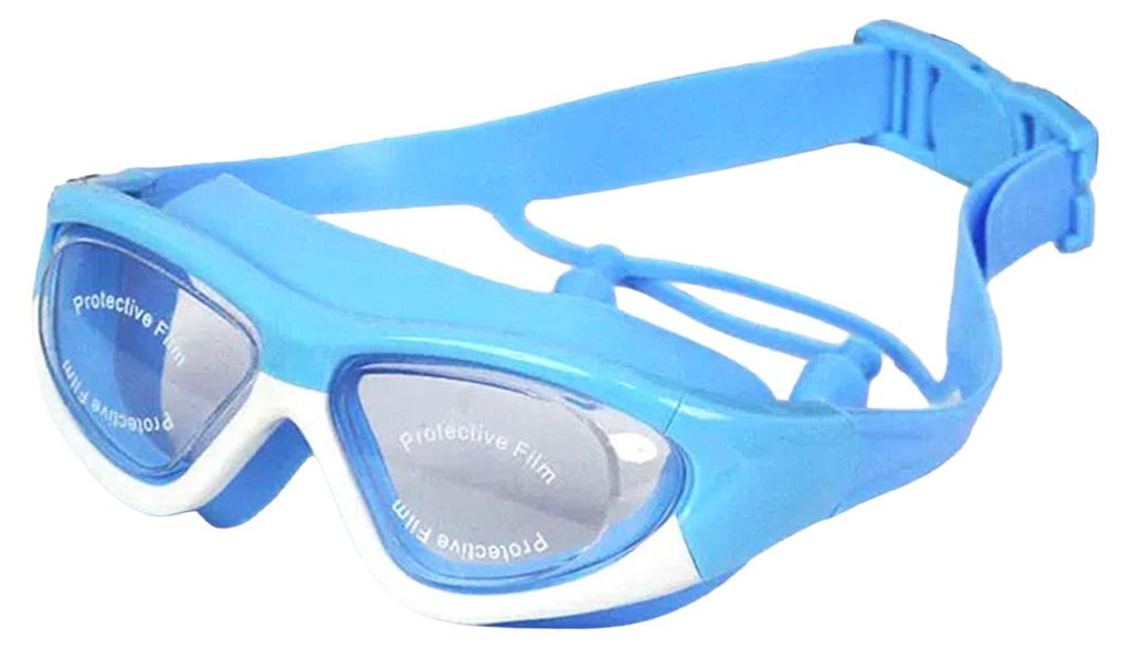 Schwimmbrille für Kinder mit Ohrstöpseln, wasserdicht, kein Auslaufen, beschlagfrei, UV-Schutz, klare Gläser, Schwimmbrille für Jungen und Mäd...