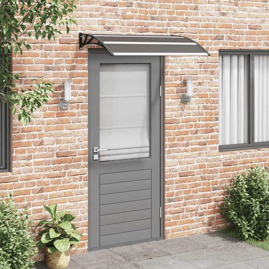 Pensilina Design Nero 120x75 vidaXL - Tettuccio Elegante in PC