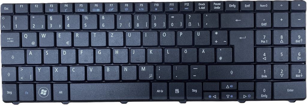 DEUTSCHE-Tastatur Keyboard Schwarz kompatibel für ACER Aspire 7715Z-454G50Mn