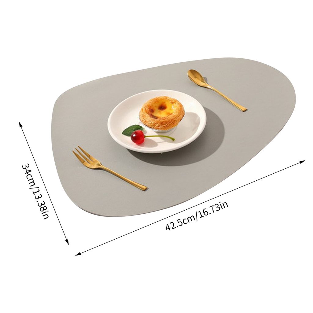4Stück Tischsets,Abwaschbar Rund Doppelseitigen rutschfest Produktbild 2