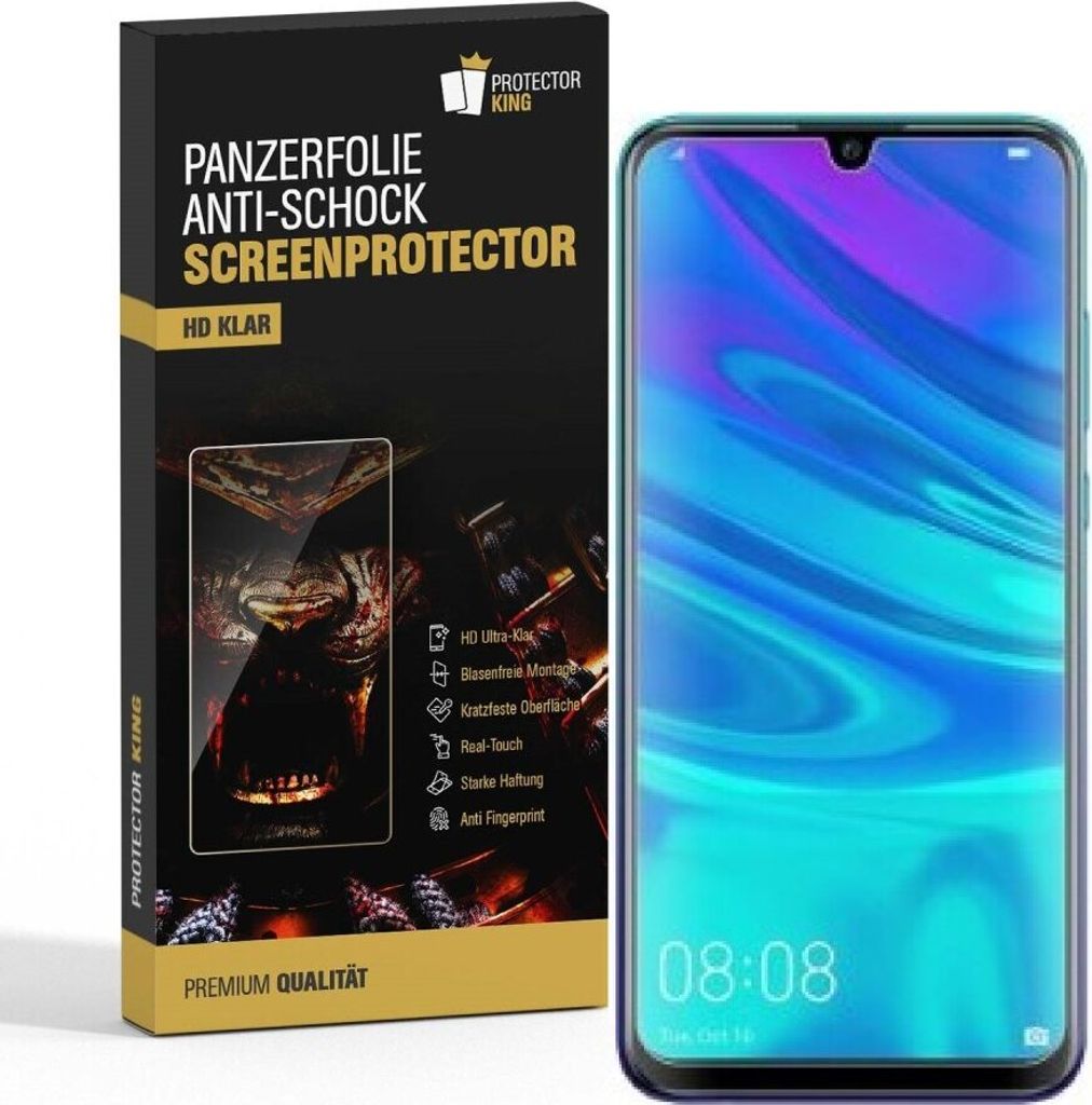 4x Panzerfolie für Huawei P Smart 2019 ANTI-SCHOCK Displayschutzfolie HD KLAR