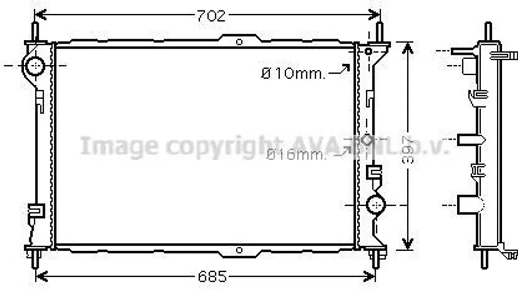 Radiateur pour Ford Tourneo Connect : Refroidissement Fiable FD2381