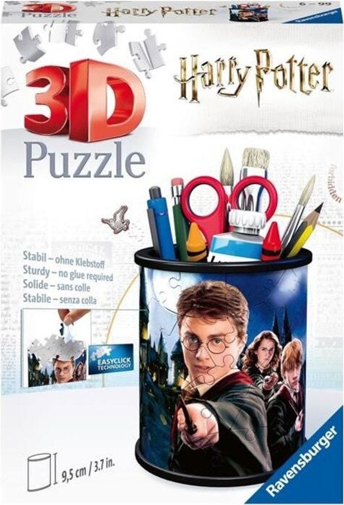 3D Puzzle Pot à Crayons Harry Potter, Ravensburger, 54 Teile, Ab 6 Jahren, Mit Zubehör