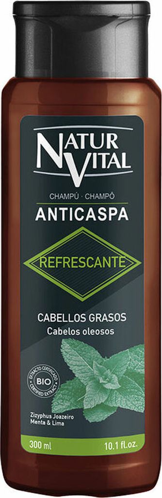 Naturvital Champú Anticaspa Refrescante Cabello Graso 300ml