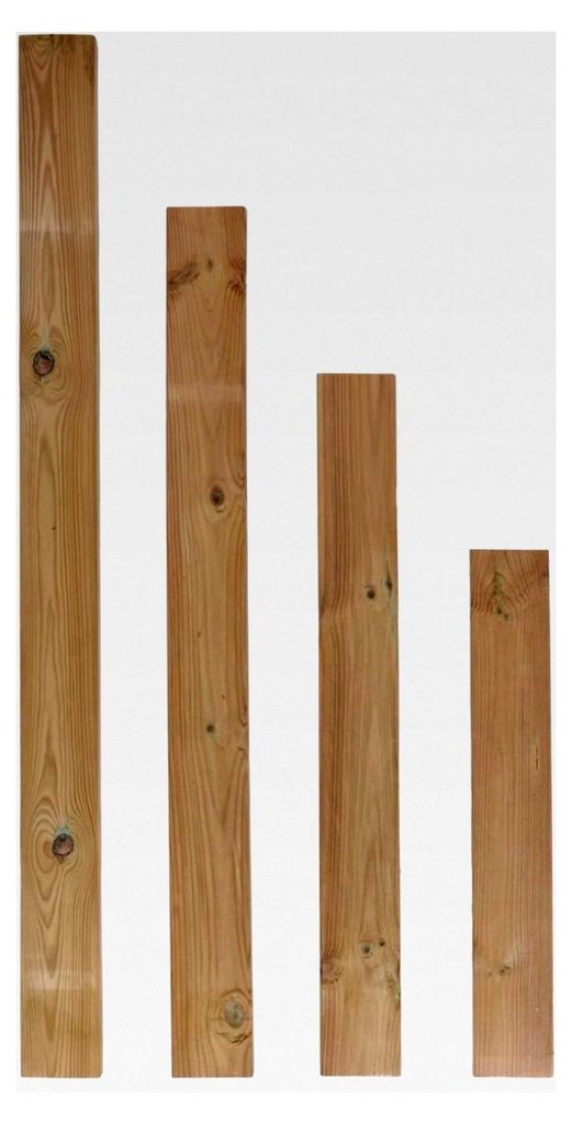 10 Stück Zaunlatte aus kesseldruckimprägniertem Nadelholz, Höhe 80 cm, Typ F 20x90 mm